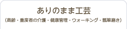 ありのまま工芸班（高齢・重度者の介護・健康管理・ウォーキング・瓢箪磨き）